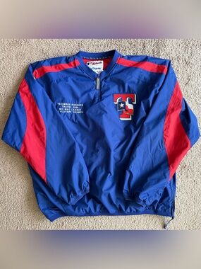 Vintage Mens MAJESTIC Texas RANGERS  Windbreaker Baseball Jacket